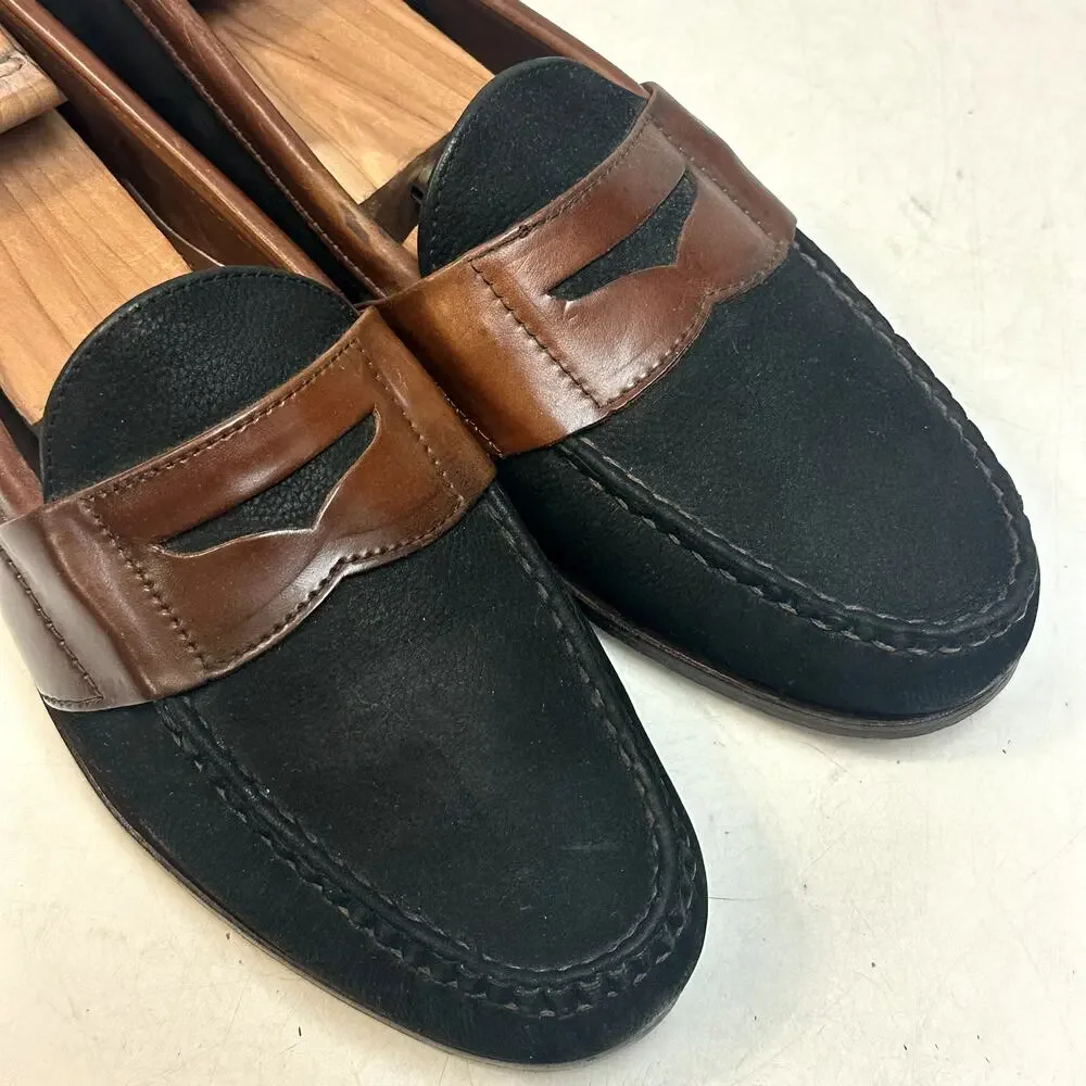 VGUC Rancourt & Co. x Allen Edmonds Townsend Nubuck Strap Penny Loafers USA 11 D